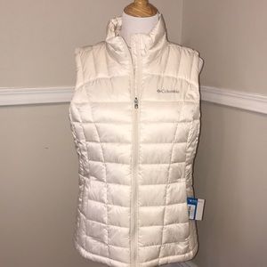 Columbia White Vest/ Size L